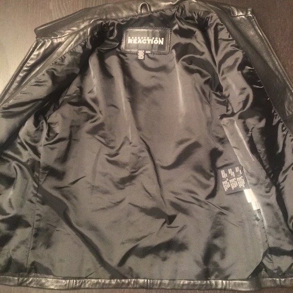 NWOT Kenneth Cole Reaction Leather Jacket - Picture 7 of 8